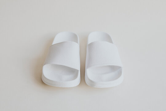 White Slide Sandal Summer Slippers