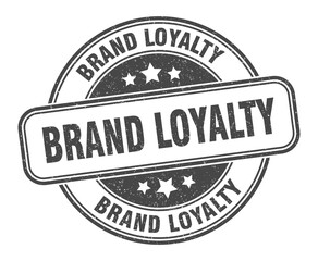 brand loyalty stamp. brand loyalty label. round grunge sign