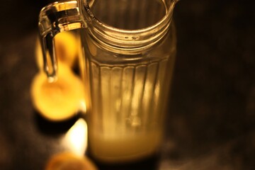 Jar with lemon