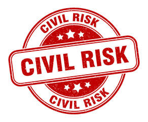 civil risk stamp. civil risk label. round grunge sign