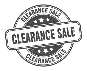 clearance sale stamp. clearance sale label. round grunge sign