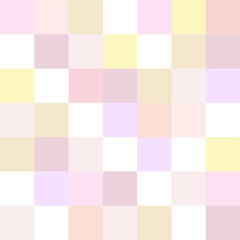 Seamless vector multicolor squares pattern. Soft abstract background. For fabric, textile, cover, wrapping etc. 10 eps design.