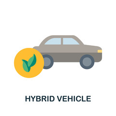Hybrid Vehicle icon. Simple element from electric vehicle collection. Creative Hybrid Vehicle icon for web design, templates, infographics and more