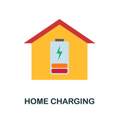 Home Charging icon. Simple element from electric vehicle collection. Creative Home Charging icon for web design, templates, infographics and more