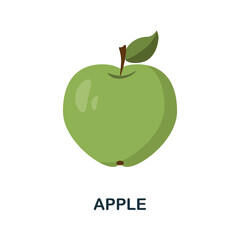 Apple icon. Simple element from fruits collection. Creative Apple icon for web design, templates, infographics and more