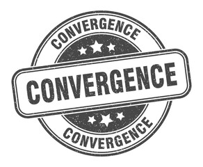 convergence stamp. convergence label. round grunge sign
