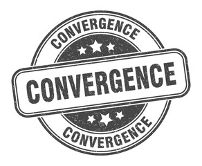 convergence stamp. convergence label. round grunge sign