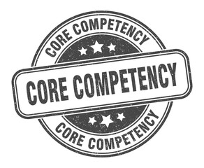 core competency stamp. core competency label. round grunge sign