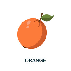 Orange icon. Simple element from fruits collection. Creative Orange icon for web design, templates, infographics and more