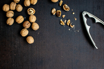 Walnuts on a counter top