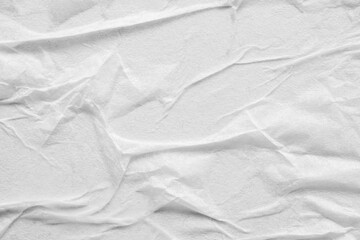 Blank white crumpled and creased paper poster texture background