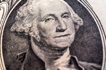 Porträt auf der 1 US Dollar Banknote