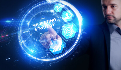 Business, Technology, Internet and network concept. Digital Marketing content planning advertising strategy concept