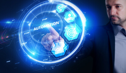 Automation Software concept as an innovation.  Business, Technology, Internet and network concept.