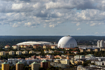 Sky high views of Stockholm. SkyView is the attraction that takes you up along the outside of the...