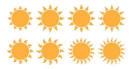 Sun icon set