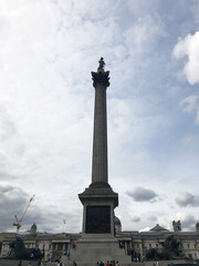 Fototapeta na wymiar Trafalgar Square near National Gallery in London England