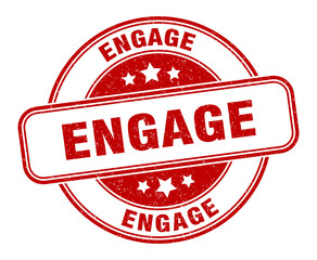engage stamp. engage label. round grunge sign