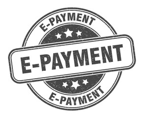 e-payment stamp. e-payment label. round grunge sign