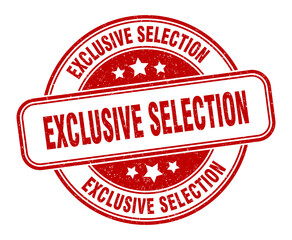 exclusive selection stamp. exclusive selection label. round grunge sign