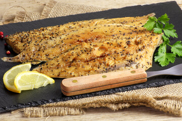 filet de maquereau fumé au poivre