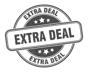 extra deal stamp. extra deal label. round grunge sign