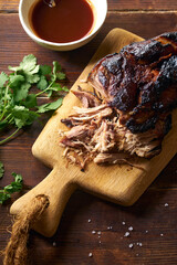 Pulled pork with barbecue sauce