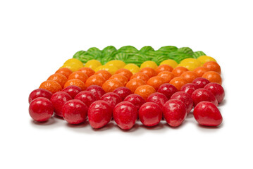 Chewing gums isolated on white background.