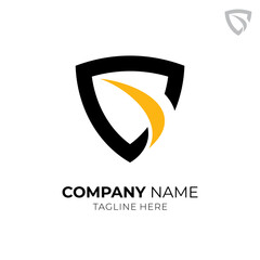 Shield Letter G Simple Flat Logo Template