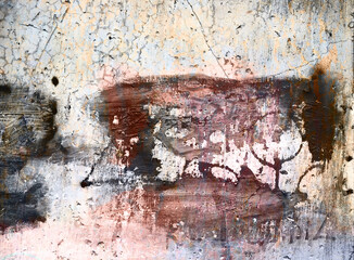 Abstract painting on canvas. Abstract expressionism. Grunge background - 391958865