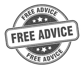 free advice stamp. free advice label. round grunge sign