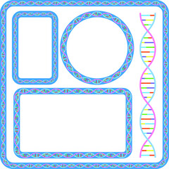 DNA鎖 遺伝子のデザイン フレーム セット ベクター