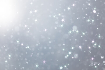 blue snowfall bokeh background, abstract snowflake background on blurred abstract blue