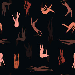 pattern people women background  silhouette