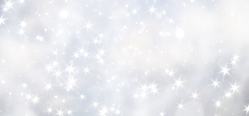 blue snowfall bokeh background, abstract snowflake background on blurred abstract blue