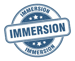 immersion stamp. immersion label. round grunge sign