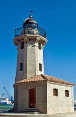 Fototapeta na wymiar Historic lighthouse on the castellon beach area - Spain