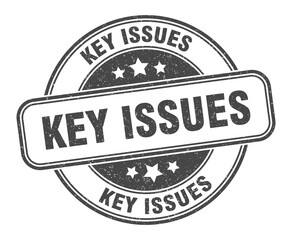 key issues stamp. key issues label. round grunge sign