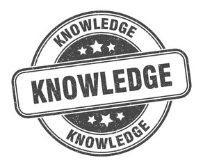 knowledge stamp. knowledge label. round grunge sign