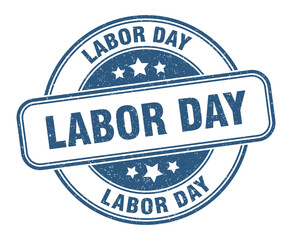 labor day stamp. labor day label. round grunge sign