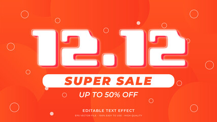 12.12 Special Sale Typography Premium Editable Text Effect