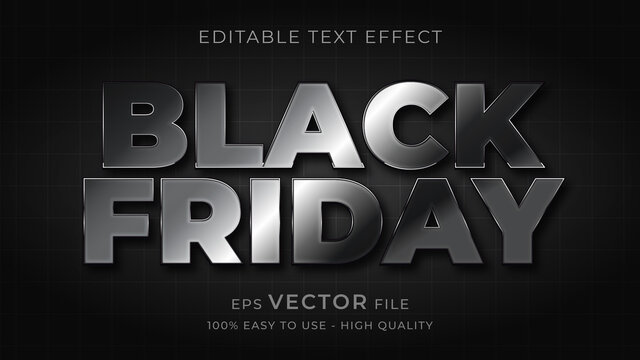 black friday typography premium editable text effect