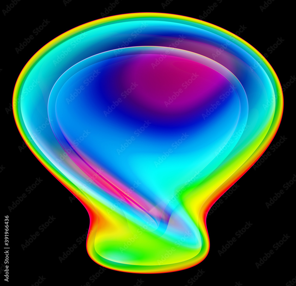 Poster fashionable 3d shape abstraction for design