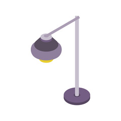 Isometric lamp icon.Isometric table lampe vector illustration isolated on white background.