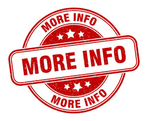 more info stamp. more info label. round grunge sign