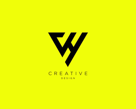 Creative and Minimalist Letter VH VY Logo Design Using letters V and H , VY VH Monogram