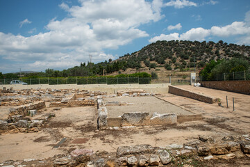 The north quarter of the city "The Panathenaic Quarter" Eretria, Euboea, Greece.