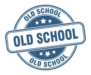 Fototapeta premium old school stamp. old school label. round grunge sign