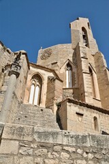 Fototapeta na wymiar Historic castle church in Morella, Castellon - Spain