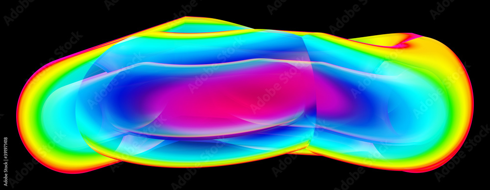 Poster fashionable 3d shape abstraction for design